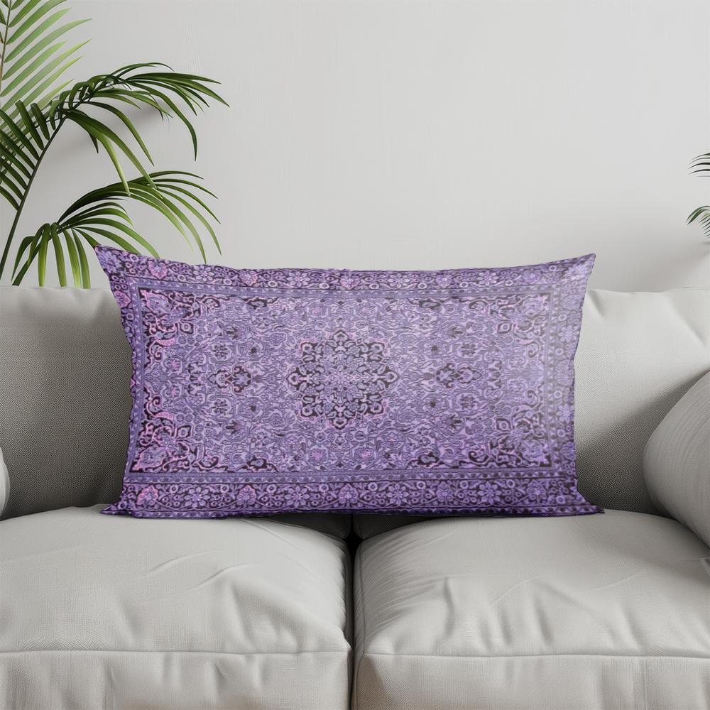 Home Decor Exotic Purple Patterned Pillowcase Suitable For Sofa Bedroom Car Pillow Cover Cushion Rectangular Back Cushion