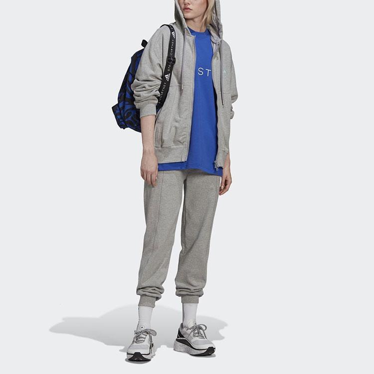 Adidas X Stella McCartney Hooded Zip-Up Long Sleeve Sweatshirt Jacket Women Outerwear Medium-Hemp-Grey HA8966