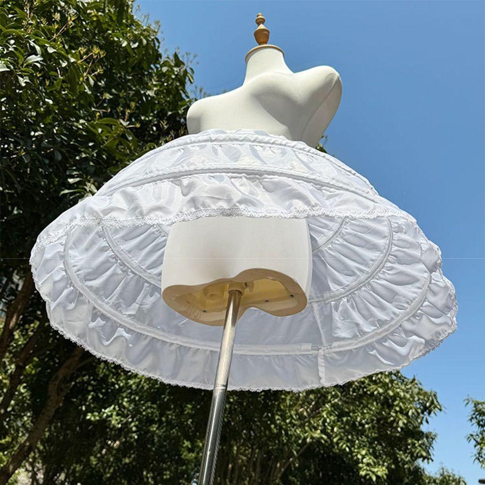 White Cosplay Crinoline Breathable Hoop Petticoat Kawaii Tutu Puffy Skirt  Wedding