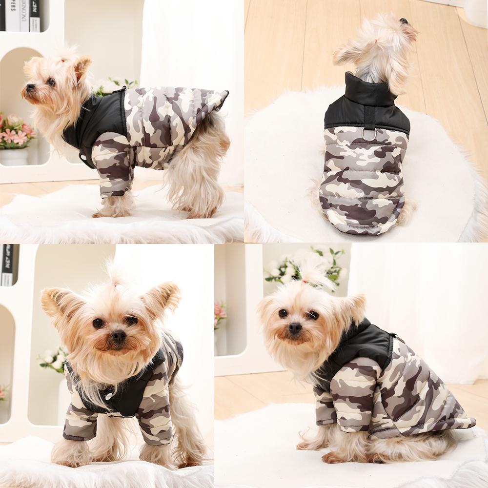 Winter Dog Clothes Warm Pet Jacket For Small Dogs Cat Windproof Camouflage Puppy Coat Apparel French Bulldog Chihuahua Costume