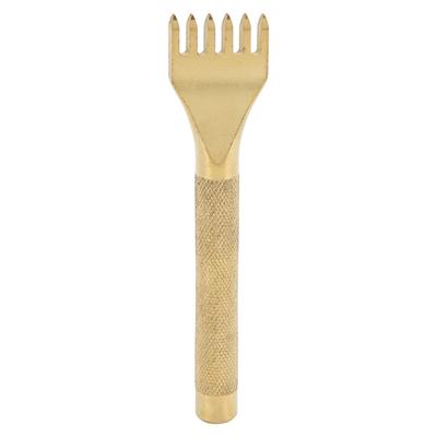 Leder Dornmeißel 4mm Edelstahl Anti-Rutsch-Griff Design Scharf Gold Lederstanzer Meißel DIY Lederwerkzeug 6