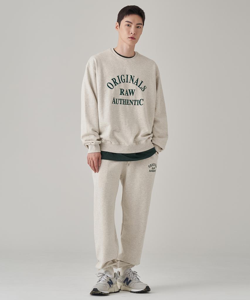 RAW LAB Originals Embroidered Jogger Pants (Oatmeal)