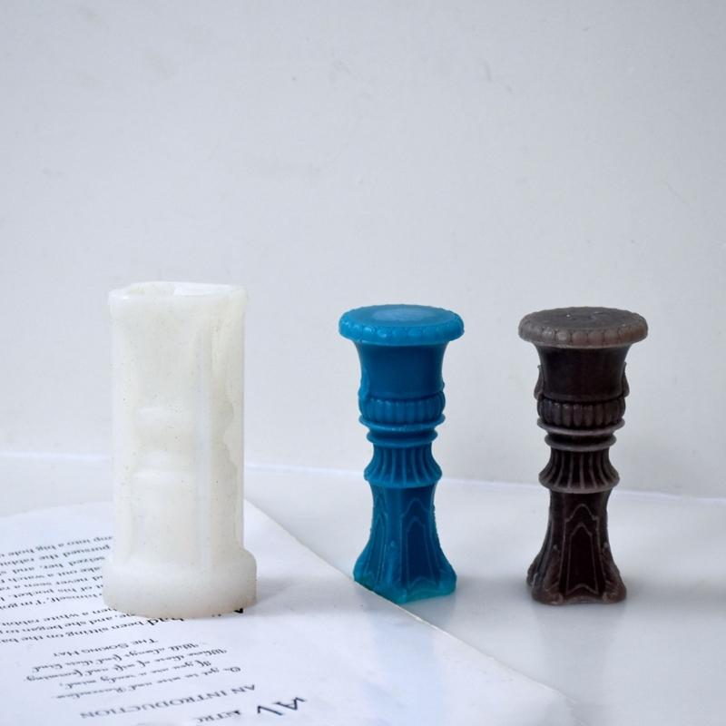 Roman Column Silicone Mold DIY Crafts Project Reusable Soap Candle Plaster Chocolate Baking Tool Supplies