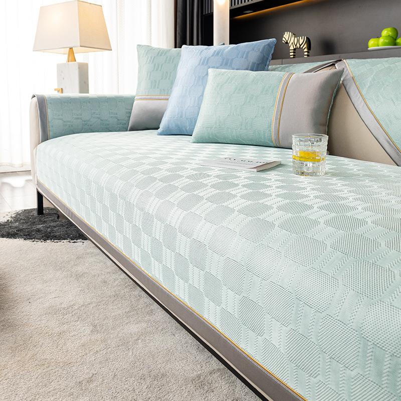 Summer Sofa Cushion Summer Cool Mat Seat Cushion Modern Simple High-End Piece Combination Sofa Cover Cover Cloth