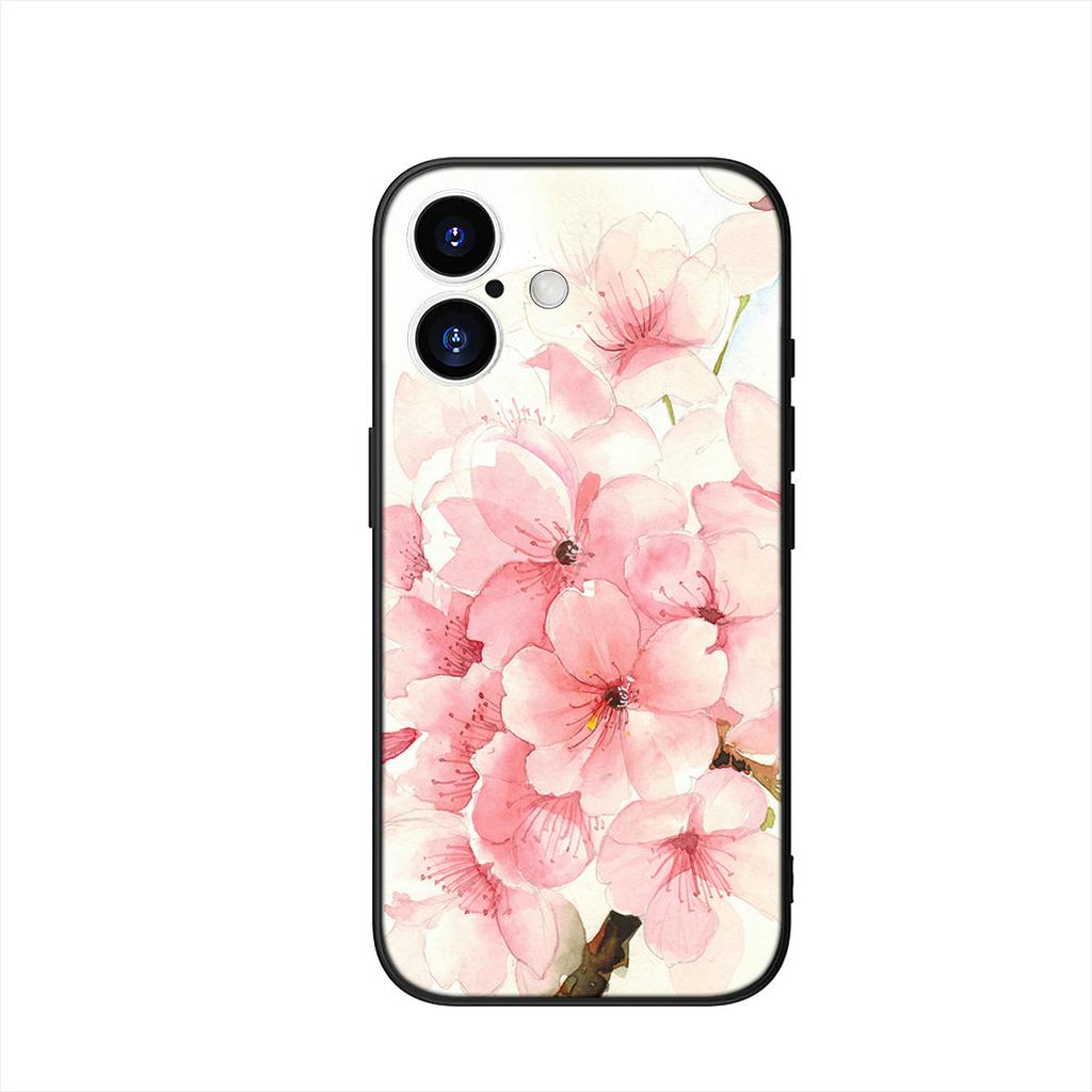 Rose Purple Lotus flower Peony Phone Cover Case for Apple iPhone 16 15 14 Plus 13 12 Mini 17 Pro Max + 16E Air 16+ ProMax Casing