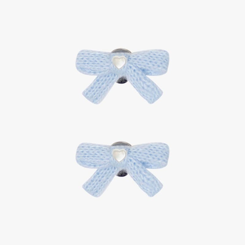 

pink PINEAPPLE [2EA 1SET] FAIRY FLUFF ribbon HAIRPIN_SKY BLUE SKY BLUE_FREE