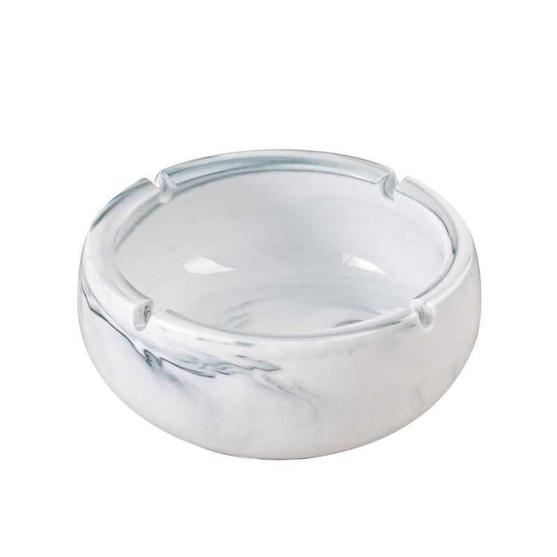 Nordic Retro Ceramic Ashtray - Large, Personalized, Trendy Blue Pink Design for Living Room