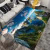 Tropical Beach Seychelles Area Rug, Paradise Coastline Non-Slip Carpet for Bedroom Home Decor