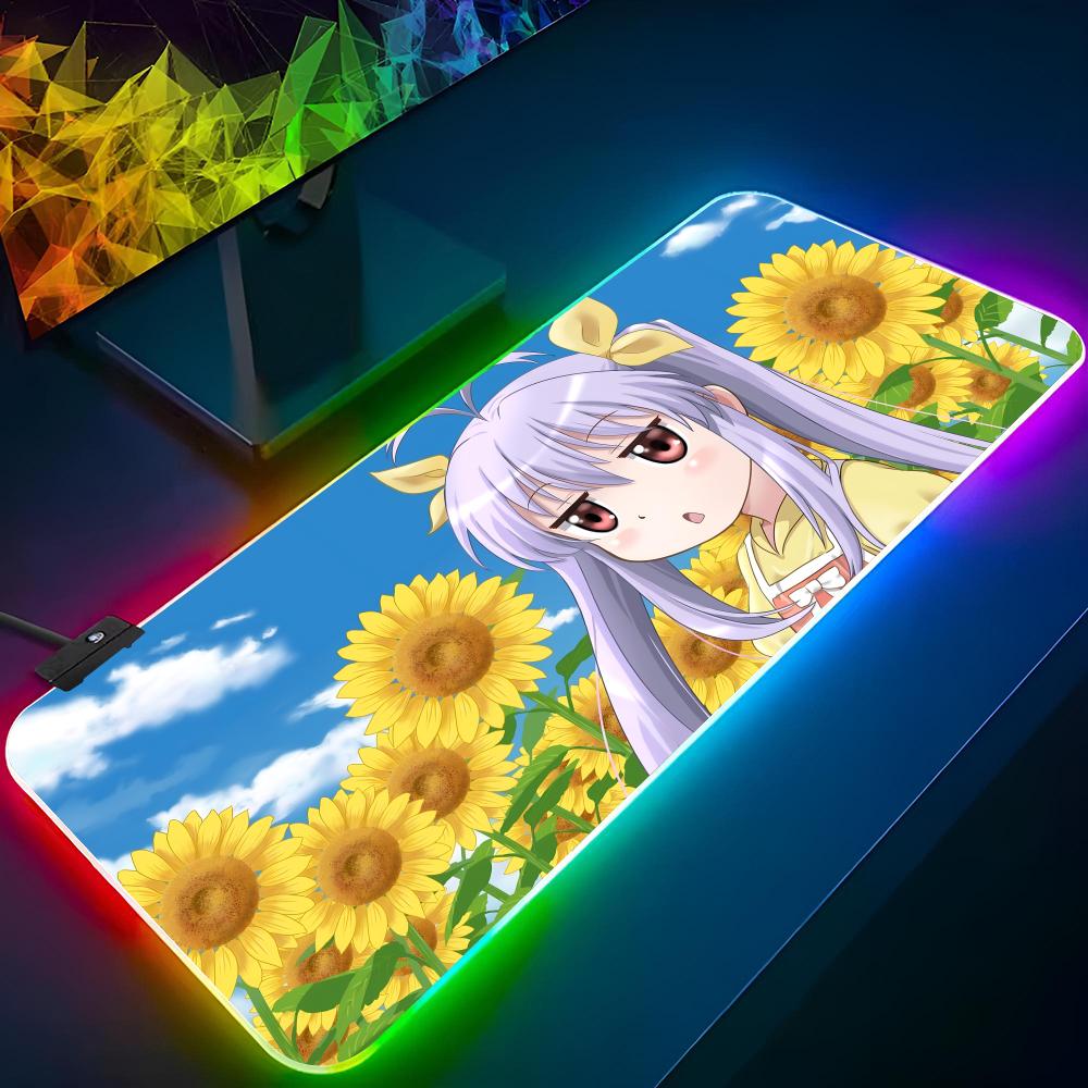 Renge Miyauchi Mouse Pad Gaming Rgb Mousepad Backlit Keyboard Gamer Girl Xxl Music Laptop Mat Table Pads Deskpad