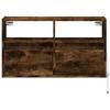 TV Wall Cabinet with LED Lighting Smoked Oak 80 x 31 x 45 cm