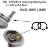 2 Pack WP9703438 Shaft Gasket Washer Snap Ring Retaining Clip for KitchenAid Mixer Part