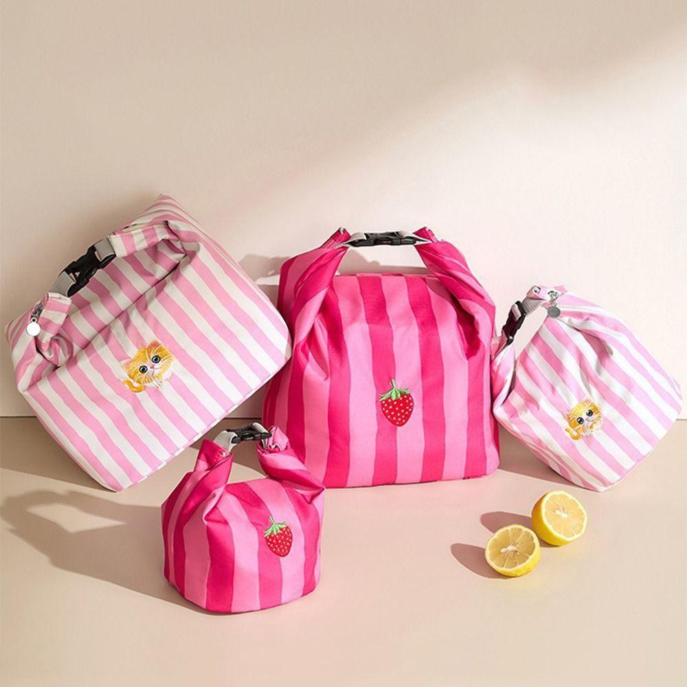 Insulated Thermal Cooler Box Cat Print Food Container Bag Fashion Thermal Lunch Pouch  Travel