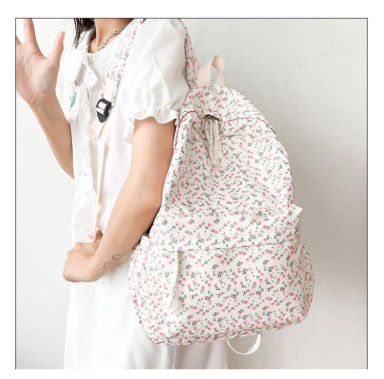 

Японский рюкзак с цветочным принтом для женщин - стиль колледжа и средней школы разноцветный/цветочный