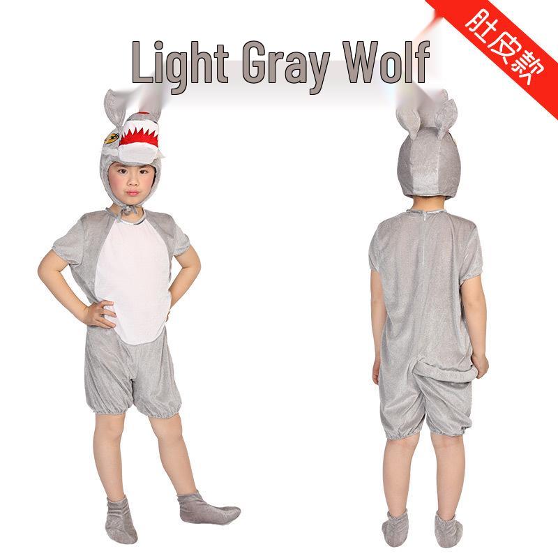 Gray Wolf, Tiger, Lion, Sheep, and Crocodile Kids' Animal Performance Costumes for Shows