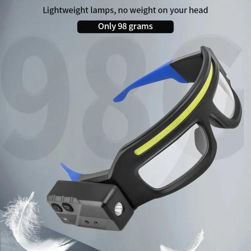 Induction COB Headlight Waterproof LED Headlamp Floodlight USB Rechargeable Head Torch 5 Lighting Modes for Camping Emergency