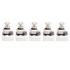 5PCS Push Button Latch Elegant Multipurpose RV Keyless Cupboard Door Knob Latch for Motorhome Home Yachts White Base