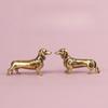 Dachshund Brass Ornament Tiny Cute Brass Dog Figurine Craft Desktop Accessory for Home Living Room Office Decor Dog Lover Gift