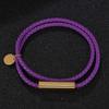 Fashion Purple Braided Leather Bracelet Men Bracelet Women Jewelry Multilayer Leather Clasps Charm Bracelet