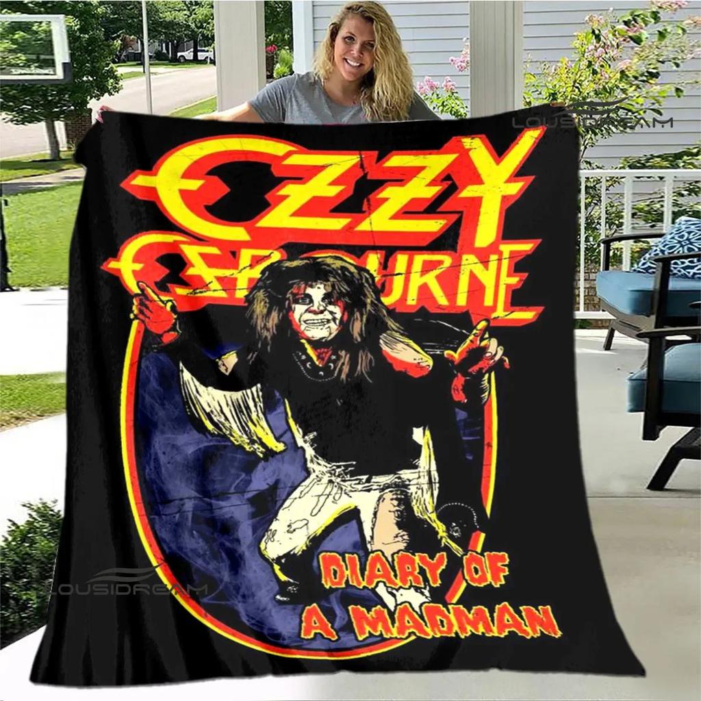 Ozzy Osbourne Retro-Druckdecken zum Warmhalten, weich und bequem, für Zuhause, Reisen, Bettdecke, Bettbezüge, Geburtstagsgeschenk