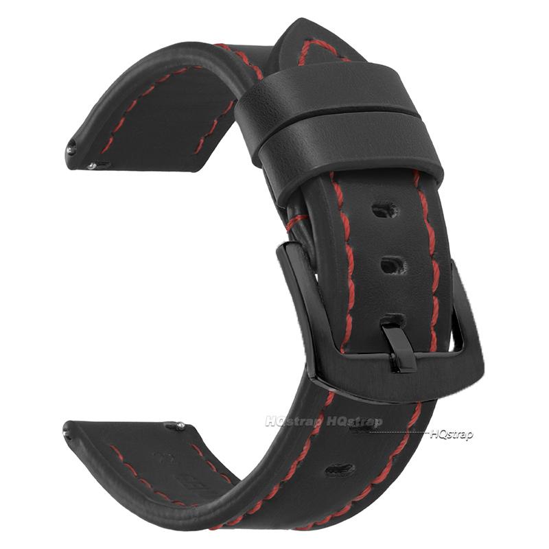 Leather Watch Band for Seiko Quick Release Sport Vintage Strap 18mm 20mm 22mm 24mm Watchband Army Sport Bracelet for Smartwatch