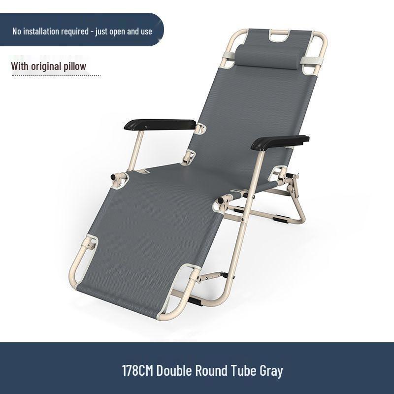 Portable Folding Lounge Chair: Reclining Sofa Bed for Home and Balcony
