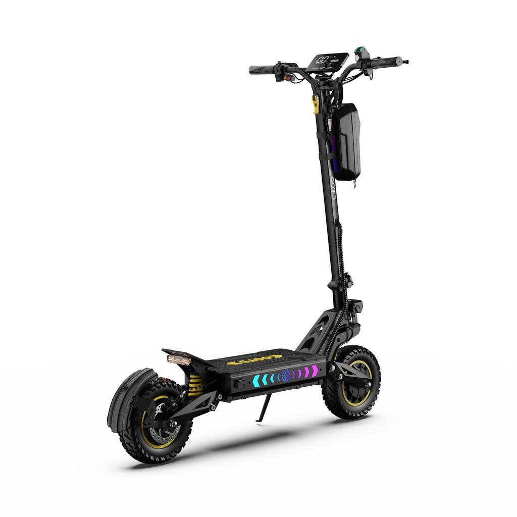 OOTD T10 Pro Erwachsenen Elektroroller 2x 1300W Motoren 52V23.4AH Akku 65KM/H 11'' Geländereifen Stadt Faltbar Tragbarer E-Scooter