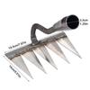 Metal Weeding Hoe Rake Stainless Steel Garden Weeders Grass Rooting Loose Soil Hand Weeding Removal Puller Gardening Tools