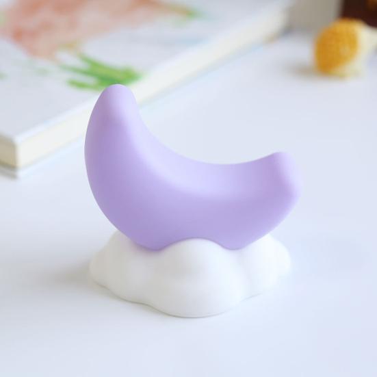 Moon Star Night Light for Kids, Silicone Soft Glow LED Lamp for Bedroom, Cute Cloud Moon Decor for Nursery