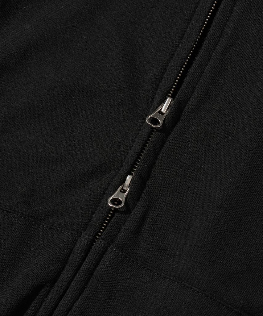 Pages Is Ii Basic Two-Way Zip-Up Hoodie Black