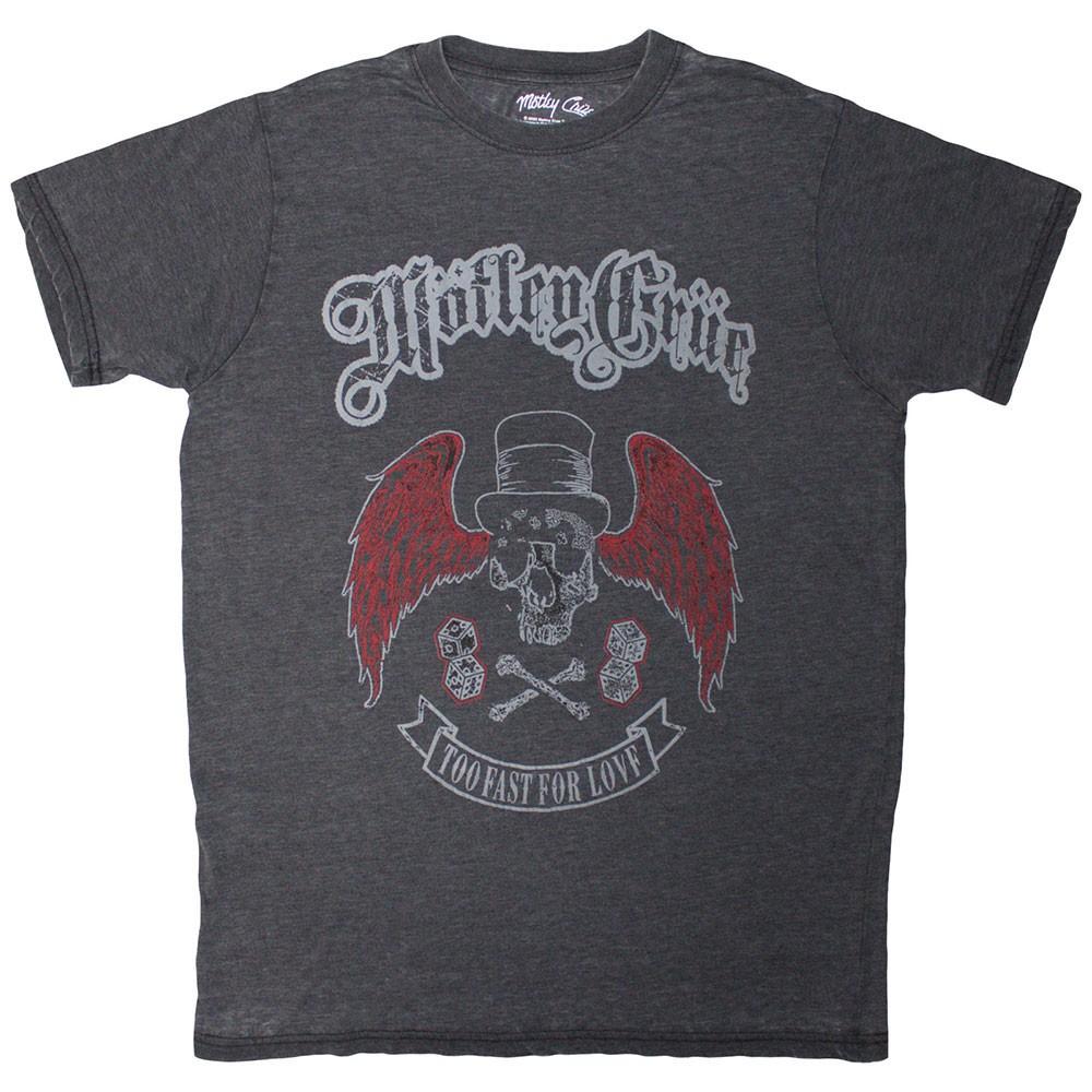Men s Motley Crue Skull Wings T-shirt XX-Large Black 3XL