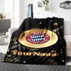Bayern Munich Personalized Text Blanket Lightweight Personalized Blanket Soft & Cozy Perfect for Nap Home Decor Couch Bed Four Seasons Universal