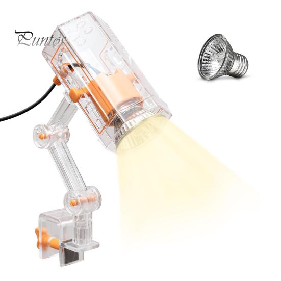 Reptile Heat Lamp 360-degree Rotatable Arm Brightness Adjustable Sunlight Simulation UVA UVB Turtle Basking Spot