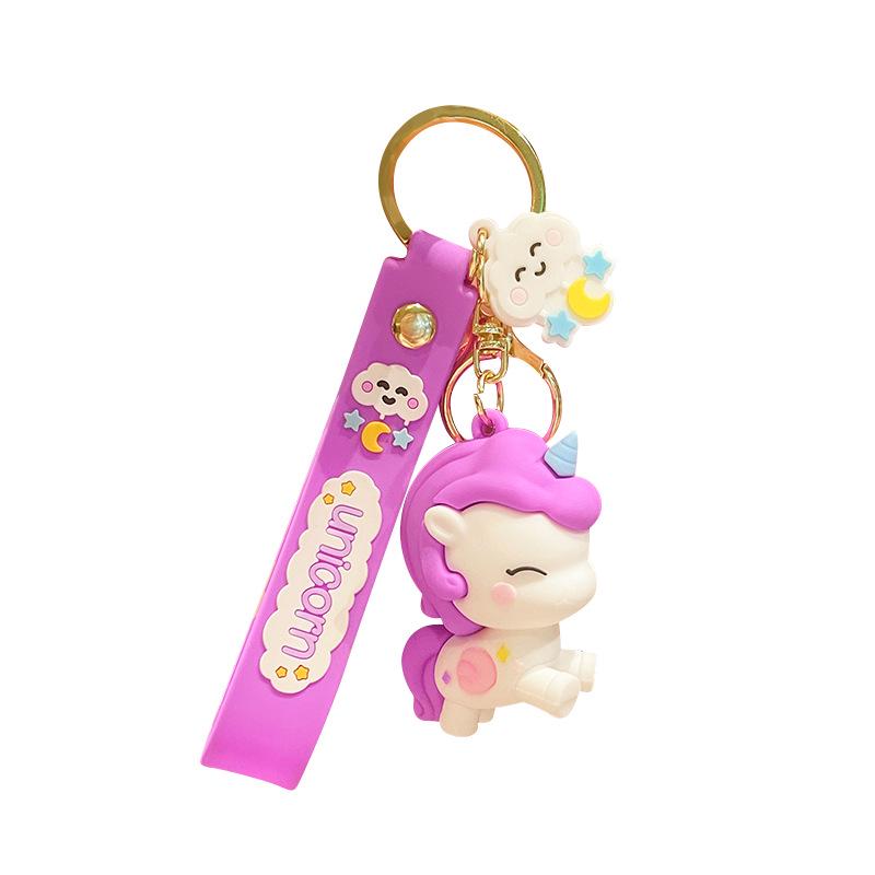 Cute Cartoon Unicorn Keychain: Women's Exquisite Doll Pendant for Bags & Car Keys
