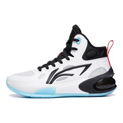 Sapatos de Basquete Li Ning Young 17 Sapatos de Basquete Infantil Branco Preto YKBT068-3
