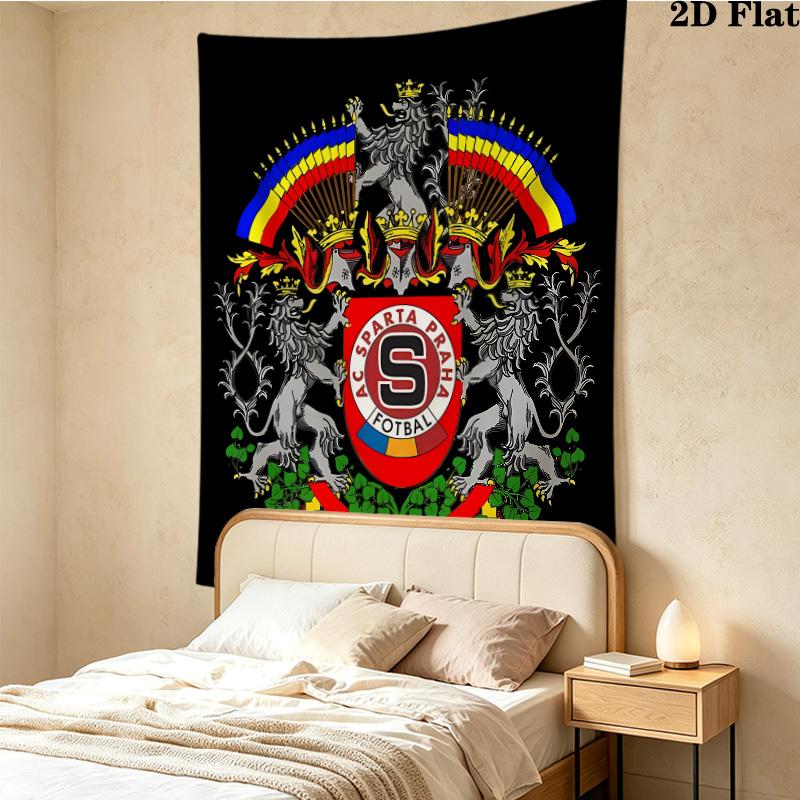 Ac Sparta Praha Wall Tapestry Aesthetic Wall Hanging Printed Fabric Blanket Decorative Tapestries For Bedroom Living Room Home Decor