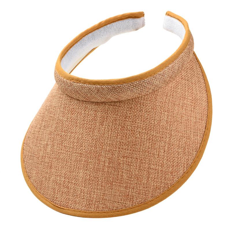 Damen Sommer Sonnenhut Breiter Rand Strand Outdoor Reise Faltbar Multifunktion Strohhut Kappe Visier Sonnenschutz tragbar