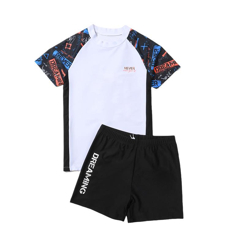 

Комплект купальника из двух частей для мальчиков больших размеров - Летняя пляжная одежда для детей и подростков 180