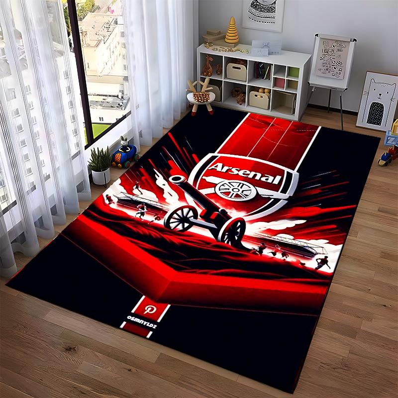 Tappeto a forma di cannone a tema Arsenal Tappeto antiscivolo adatto per divani in soggiorno e camera da letto