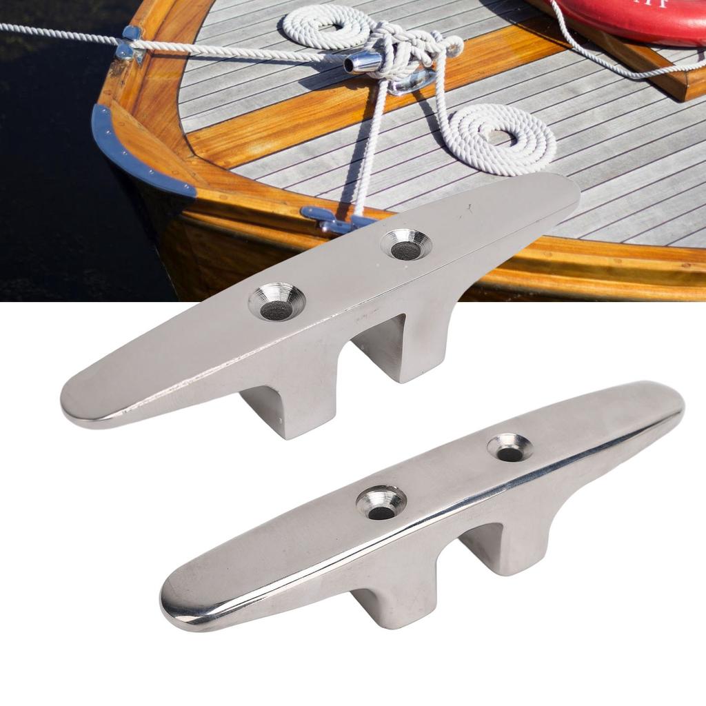 Boat Dock Cleat Stainless Steel Deck Rope Tie Down  Line Cleat Holder for Ship Marine