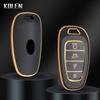 Tpu Car Remote Key Cover Case Shell Fob For Hyundai Tucson Solaris Sonata Hybrid Nexo Nx4 Santafe Dn8 Atos Prime 4 Button Holder