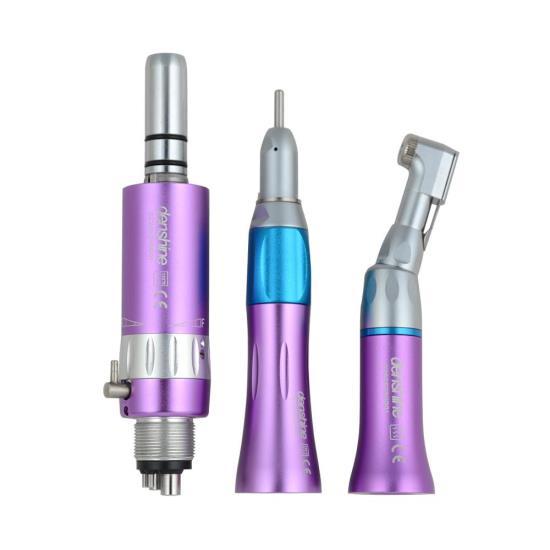 

Комплект стоматологических наконечников с прямым наконечником с 4 отверстиями и пневматическим двигателем фиолетовый