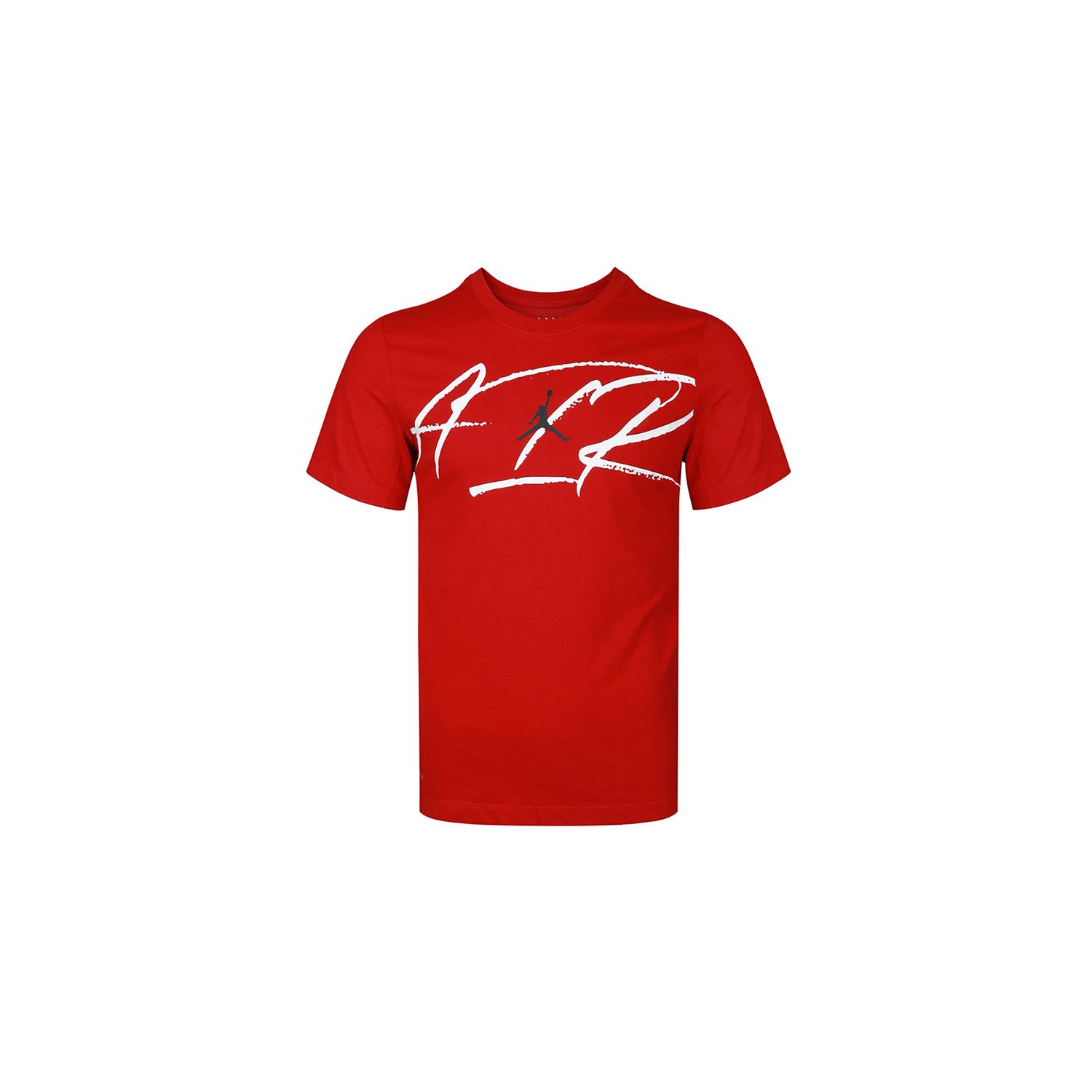 Jordan T Shirts Men s Red Crew Neck Moderate CN3579-687 M