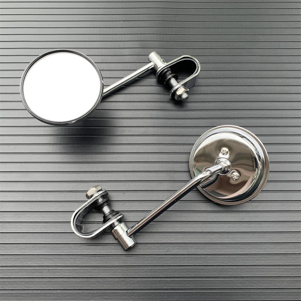 Universal 22-25mm Für Cafe Racer Chopper Bobber Harley Motorrad Retro Runde Rückansicht Lenker Clip-on Rückansicht seite Spiegel