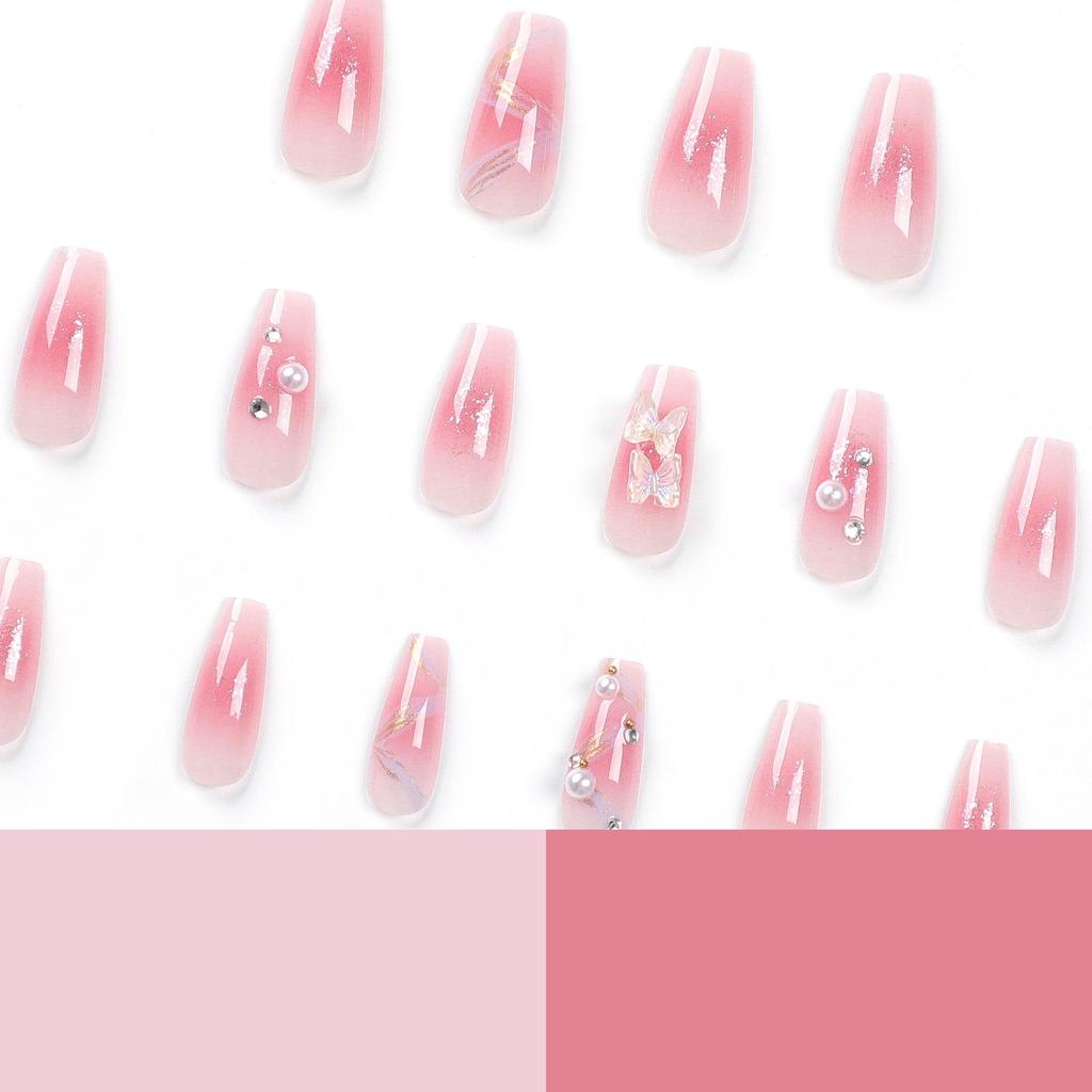 Xiaohongshu Pure Desire Blush Pearl Butterfly Wearable Nail Art Stickers