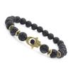 European & American Style 8MM Volcanic Rock Fatima Hand Bracelet