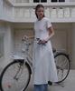 Dehebe Dart Back Ribbon Dress [White]