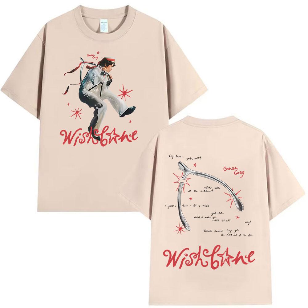 Conan Gray Wishbone Album 2025 Print T-Shirt Unisex Hohe Qualität Vintage Baumwoll-T-Shirts Unisex Mode Hip Hop Kleidung T-Shirt