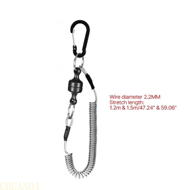 A1A2 Quick Release Clip Net Holder with Fishing Lanyards Aluminum Buckle