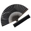 Kimono Fabric Fan and Fan Case Dyed Swallow 22cm [Stylish Iroha] Men's Fan, Set, Frame, Design, (Black)