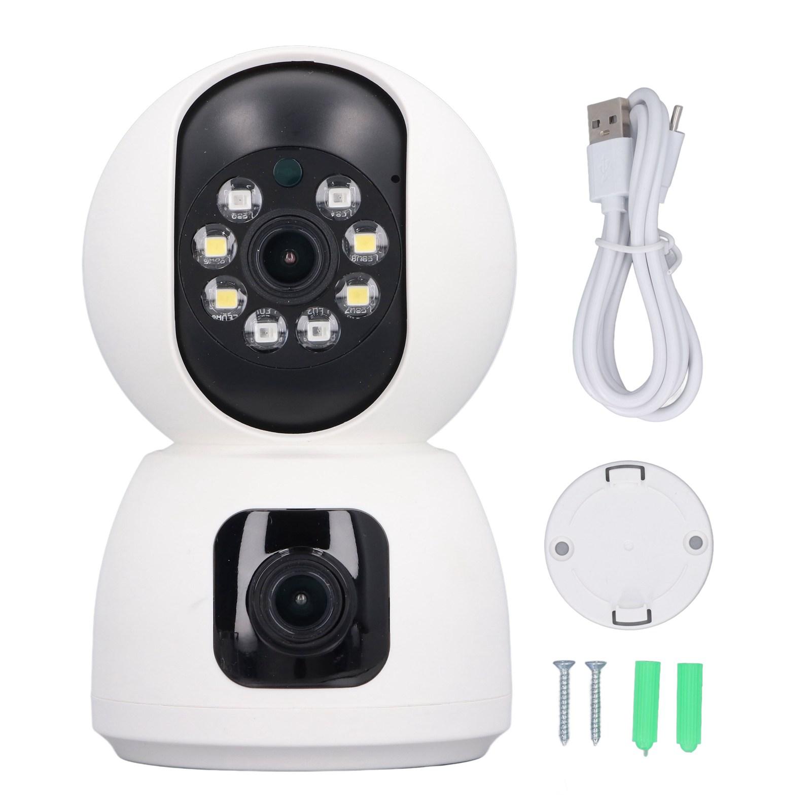 

Dual Lens Security Camera Wireless 1080P 2 Way Talk Baby Monitoring Remote WIFI Indoor Home